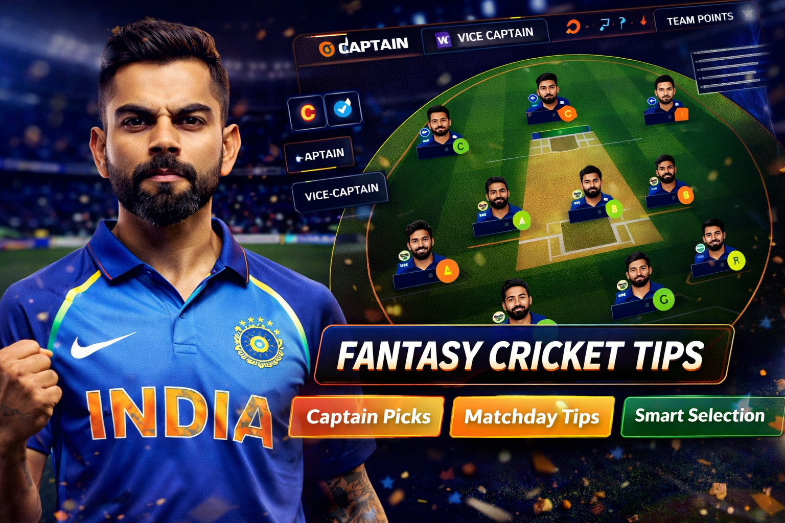 Come Fantasy Link role based fantasy cricket checklist