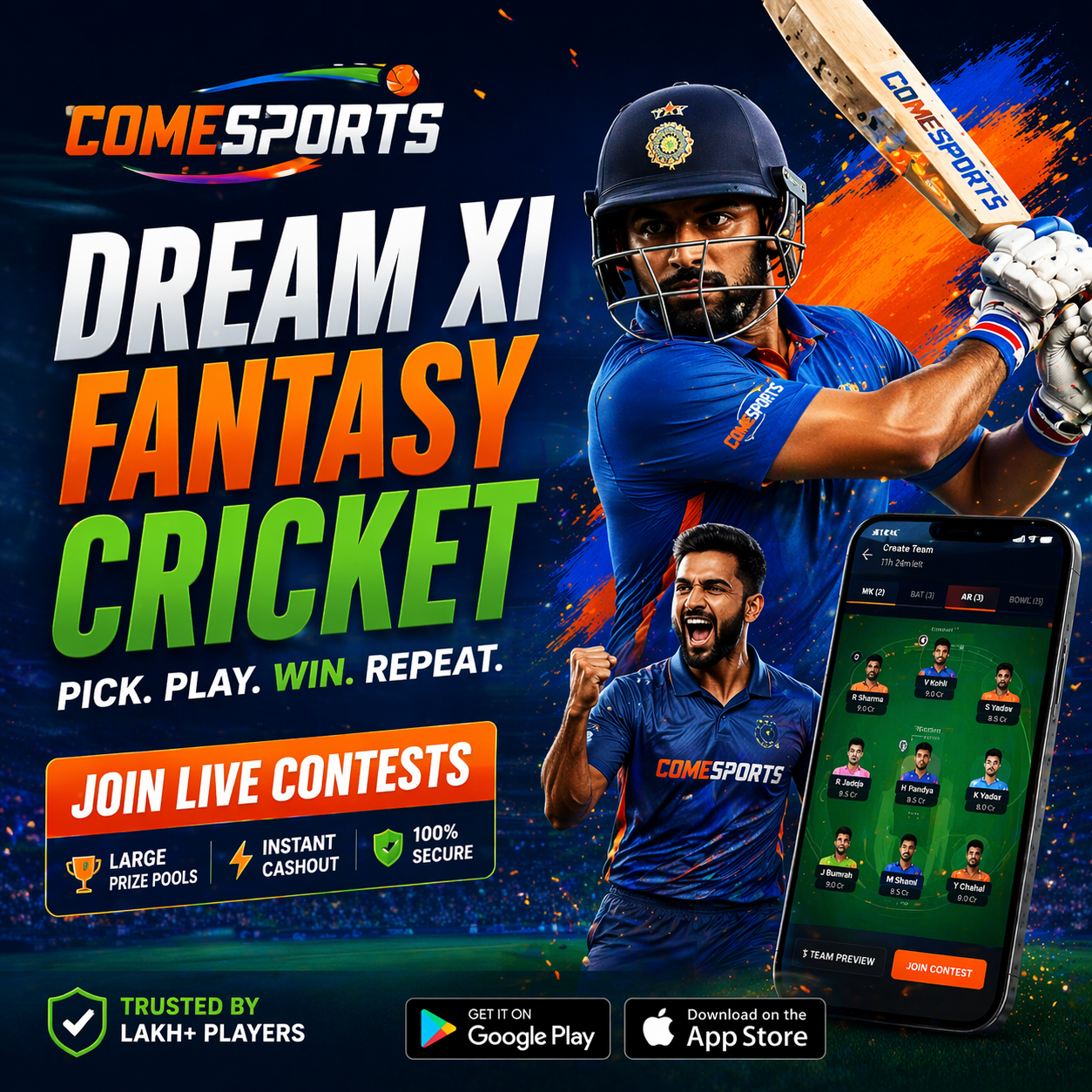 Come Fantasy Link fantasy sports main visual